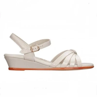 SAS Quarter Strap Wedge Sandals Shoes 10M Bone Comfort Classic Padded USA NEW - Image 1 of 4