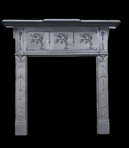 VICTORIAN CAST IRON FIREPLACE SURROUND........IDEAL FOR WOODBURNER OR STOVE - Picture 1 of 13