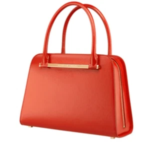 PORSCHE DESIGN Twin Leather Satchel Handtasche Medium Orange Gold Hardware - Bild 1 von 15