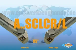 Bohrstange 95° SCLCL / SCLCR für Wendeplatten Typ CCGT / CCMT0602./ 09T3. mit IK - Bild 1 von 2