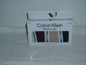 NWT WOMENS CALVIN KLEIN 3-PACK MODERN LOGO LOWRISE THONG SIZE SMALL - Picture 1 of 4