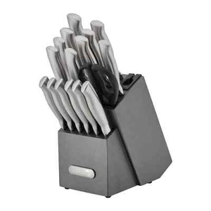 Set coltelli professionale 17 pezzi in acciaio inox blocco affilacoltelli da incasso - Foto 1 di 1