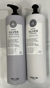 Maria Nila Sheer Silver Shampoo 33.8oz & Conditioner 33.8 oz Duo FREE SHIPPING - Picture 1 of 2