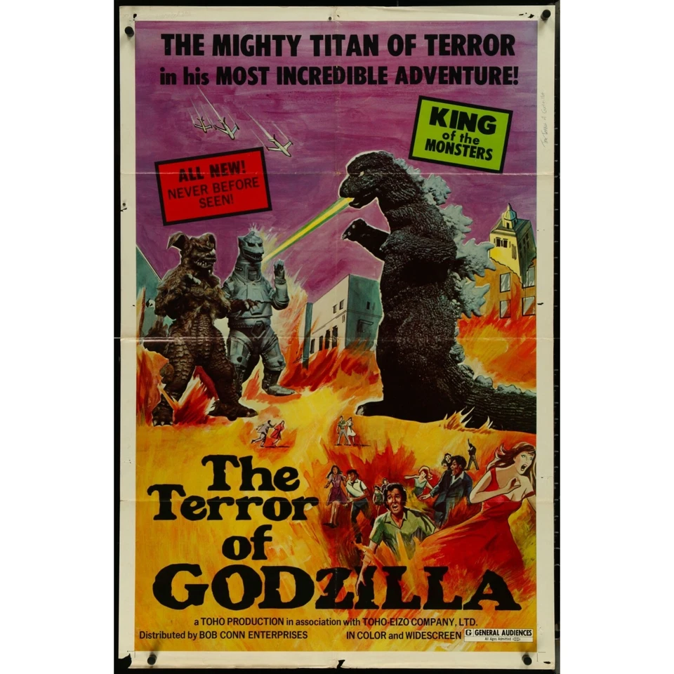 "Terror of Godzilla" (1975) Original Filmplakat gefaltet 27x41 - Bild 1 von 1