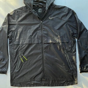 Nike Shield Reflective Running Jacket Mens XXL 2XL CJ5469-010 Black Full Zip NWT - Picture 1 of 7