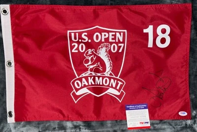 Bandera de golf Oakmont PGA Oakmont 2007 autografiada firmada por Ian Poulter PSA/DNA ¡Rara! Foto 1 de 3