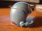 Action Figure Helmet w/ Mic Gray Red Stripes Replacement Accessory Doll Hat