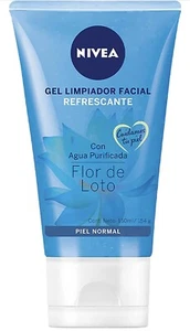NIVEA GEL LIMPIADOR FACIAL REFRESCANTE FLOR DE LOTO/ GEL FACIAL CLEANSER 150ML - Picture 1 of 4