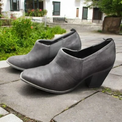 Botines chinos de lavandería para mujer talla 9 Gini-002 cuero vegano negro Foto 1 de 4