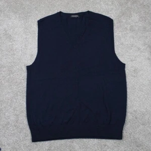 Chaleco Suéter Kallspin Para Hombres XL-Alto XLT Azul Cuello en V Mezcla de Cachemira/Lana Pullover - Imagen 1 de 12