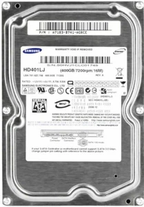 Hard Drive Samsung Spinpoint P133 HD401LJ 400GB 7200 RPM 16MB SATA II 3.5 Inch - Picture 1 of 3