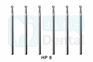 Dental Lab Tungsten Carbide Burs HP 8 Round Low Speed Straight 12Pcs - Picture 1 of 2