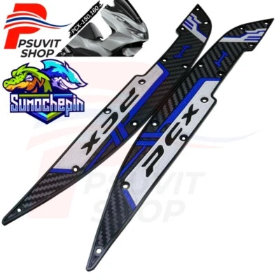 Almohadillas de reposapiés para PCX150 2018-2020 PCX160 2021-2024 ฺDerecha+Izquierda Negro/Azul Foto 1 de 4
