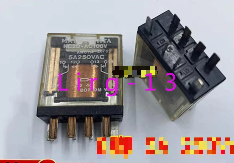 Pin de relé MATSUSHlTA NC2D-AC100V usado 1 pieza 8 5A 250VAC Foto 1 de 1