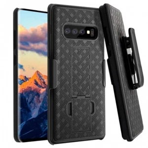 For Samsung Galaxy S10 Plus - Case Belt Clip Holster Swivel Cover Kickstand - Picture 1 of 7
