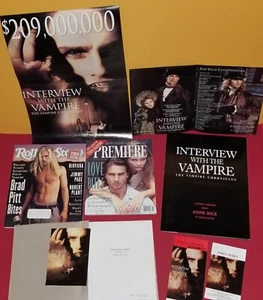 VTG INTERVIEW WITH THE VAMPIRE  PREMIERE INVITE ,TKT, PASS, 91' SCRIPT, PROMO ++ - Picture 1 of 24