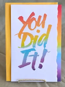 Vintage Carlton "You Did It! All Right!" Congratulations Greeting Card - Picture 1 of 3