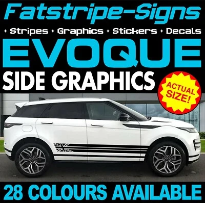 per adattarsi a RANGE ROVER EVOQUE DECALCOMANIE GRAFICHE ADESIVI STRISCE AUTO VINILE COUPÉ SUV - Immagine 1 di 2