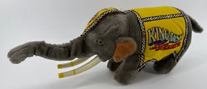 1987 Ringling Bros King Tusk Elephant Plush Circus Toy w/ Hard Tusks Korea - Picture 1 of 11