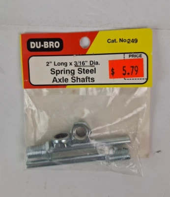 DU-BRO 2 дюйма длиной x 3/16 дюйма диаметром. Пружинные стальные оси валы DUB249 - Изображение 1 из 2