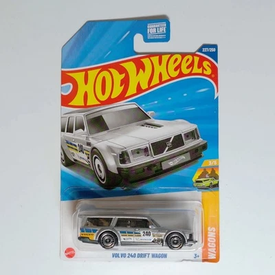 Hot Wheels Volvo 240 Drift Wagon silver WAGONS 3/5 (#2023) Zamac - Image 1 of 2