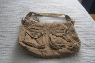 Cartera de pana marrón hueco vintage de segunda mano con bolsillos bolso de hombro bolso de mano Foto 1 de 4