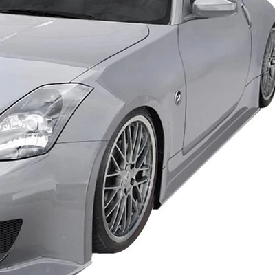 For Nissan 350Z 03-08 Side Skirt Rocker Panels J-Spec 2 Style Fiberglass Side - Image 1 of 4