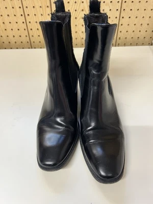 AGL Italian Black Leather Square Toe Ankle Boots - Image 1 of 4