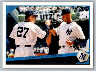 2009 Topps Updates #UH69 Classic Combos Derek Jeter Joe Girardi New York Yankees - Image 1 of 2