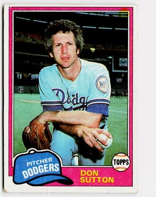 Don Sutton 1981 Topps #605 Los Angeles Dodgers - Image 1 of 2