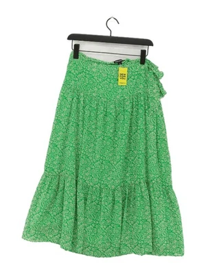 Whistles Women's Midi Skirt UK 14 Green Floral 100% Polyester Midi Wrap - Image 1 of 4