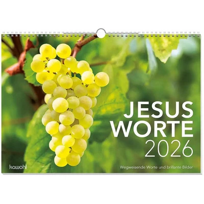KAWOHL VERLAG GMBH Jesus Worte 2026 | Wegweisende Worte und brillante Bilder | Kalender | 14 S.