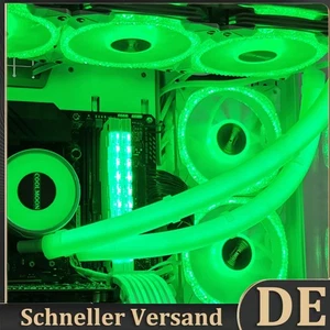 2 Stück Soft Tube ARGB Westen Silikon leuchtende Hülle Aura Sync für Computergeh - Afbeelding 1 van 12