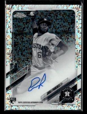 2021 Topps Chrome #RA-EP Enoli Paredes Rookie Mini Diamond Auto Houston Astros - Image 1 of 2