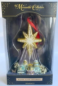 Demdaco LARGE Blown Glass Star Over Bethleham Ornament The Mercantile Collection - Picture 1 of 12
