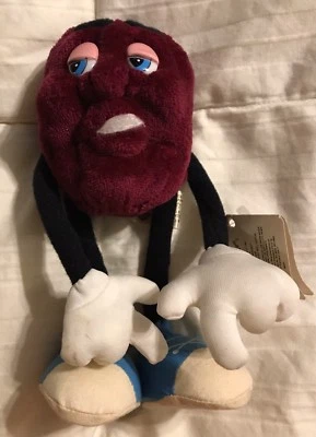 1987 California Raisin Applause 6.5" Poseable Bendable Plush  Blue Shoe Dancer  - Image 1 of 4