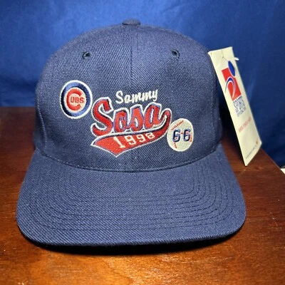 De colección Chicago Cubs Sammy Sosa 1998 Deportes Especialidades Sombrero Gorra Snapback Foto 1 de 4