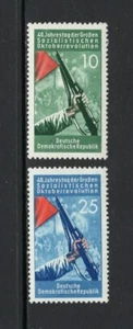 Germany DDR 1957 STORMING OF THE WINTER PALACE SC 373-74 MLH - Imagen 1 de 1