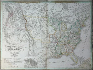 USA AMERIKA DIE VEREINIGTEN STAATEN VON NORD-AMERICA C.F.WEILAND WEIMAR 1831 - Picture 1 of 3