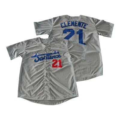 Camiseta de béisbol gris Santurce Cangrejeros Roberto Clemente para hombre talla 3XL XXXL Foto 1 de 4
