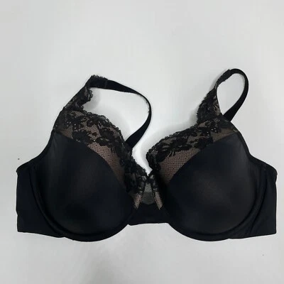 Бюстгальтер Olga Cloud 9 Lift 40C на косточках черный атласный с подкладкой чашка регулируемый ремень 7961 - Изображение 1 из 4