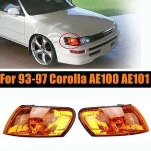 2x Front Parking Corner Amber Lights For Toyota Corolla AE100 AE101 E100 93-97 - Picture 1 of 13