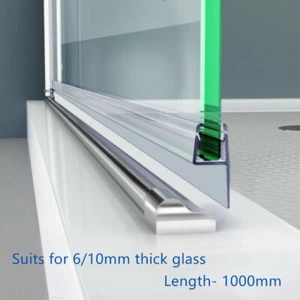 Shower Door PVC Water Seal Strip, Length:1000mm (Suit 6mm/10mm glass) I - Picture 1 of 5