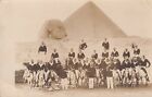 Egypt Real Picture Postcard Rppc Troops At The Great Sphinx Of Giza 1916S