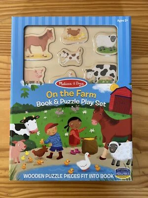 Melissa and Doug On The Farm Book & Wooden 7-Piece Puzzle Play Set- Toddler 2+ - Image 1 of 4