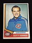 HOF SCOTTY BOWMAN 1974-75 TOPPS ROOKIE SIGNED AUTOGRAPHED CARD #261 CANADIENS