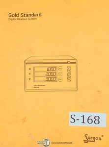 Sargon Gold Standard DRO, Digital Readout Installation and Operations Manual - Picture 1 of 3