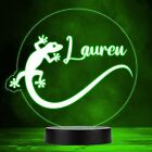 Lizard Round Colour Changing Personalised Gift LED Lamp Night Light