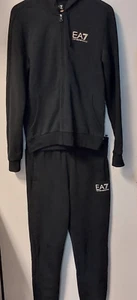 Emporio Armani Ea7 Black Tracksuit Set - UK S - Picture 1 of 19