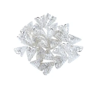 50 Pcs Metal Bead Caps Handmade Umbrella Flower Hat Jewelry Supplies Cones Diy - Picture 1 of 9